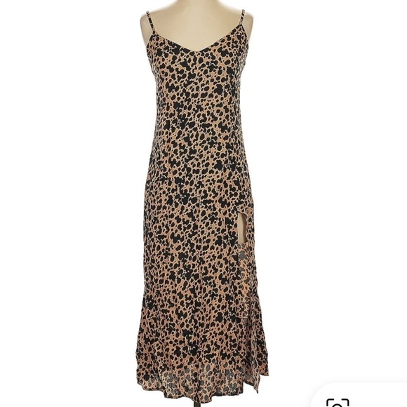 Reformation Crimini Blitz Leopard Tank Slip Dress Midi Size 2 - Picture 2 of 5